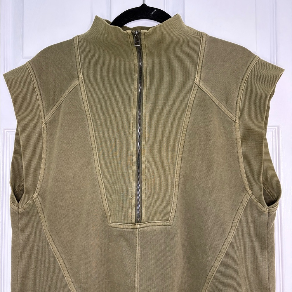 Daily Practice by Anthropologie Meru Mini Dress w/ Pockets Olive Green Medium? - Picture 4 of 8
